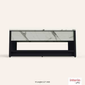 Godrej Interio Diante Engineered Wood Coffee Table (Black and White) - Image 3