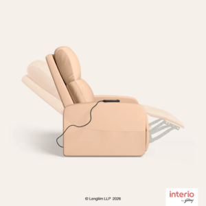 Godrej Interio Milos 1 Seater Synthetic Leather Manual Recliner Sofa with Massager - Image 5