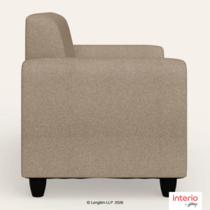 Godrej Interio Rewind 2 Seater Fabric Sofa (Brown) - Image 3