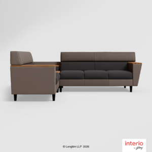 Godrej Interio Vertex 5 Seater L Shaped Sofa LH (Synthetic Leather, Pebble) - Image 3