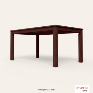 Godrej Interio Leo V2 6 Seater Solid Wood Rectangular Dining Table - Image 4