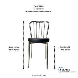 Dolphin DF 167 Stainless Steel Dining Chair - Image 4