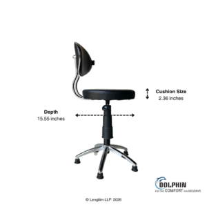 Dolphin DF 163 Revolving Stool with Back Panel - Image 5