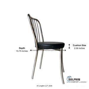Dolphin DF 167 Stainless Steel Dining Chair - Image 5
