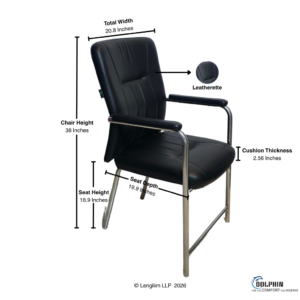 Dolphin DF 125 Leatherette Visitor Chair - Image 7