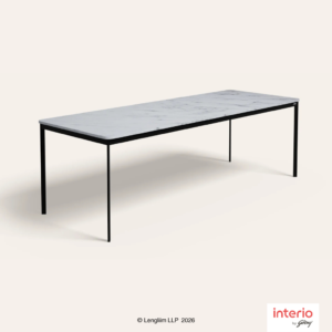 Godrej Interio Franky 8 Seater Dining Table (White) - Image 2