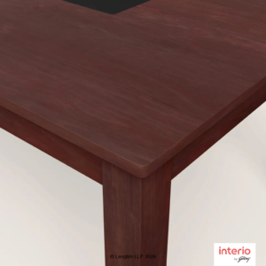Godrej Interio Leo V2 6 Seater Solid Wood Rectangular Dining Table - Image 5