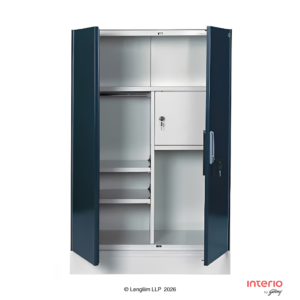 Godrej Interio Slimline Minor 2 Door Steel Almirah (Locker Body, Pacific Blue)