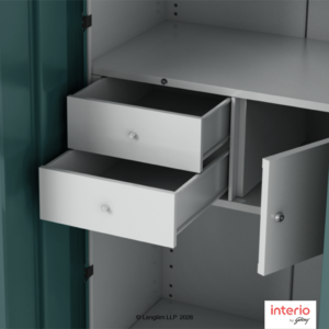 Godrej Interio Slimline 3 Door Almirah (Locker & Drawer, Sea Pine) - Image 9