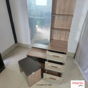 Godrej Interio UPMODS Dresser with Stool (Sonoma Oak Body, Sonoma Oak Drawer) - Image 4