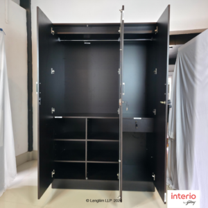 Godrej Interio Genesys V3 3 Door Engineered Wood Wardrobe (Cola Rain, Mirror) - Image 4