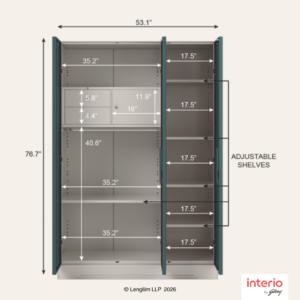 Godrej Interio Slimline 3 Door Almirah (Locker & Drawer, Sea Pine) - Image 12