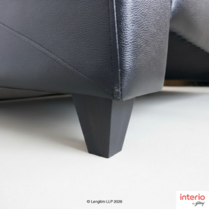 Godrej Interio Supreme 3 Seater Sofa Synthetic Leather (Black) - Image 4