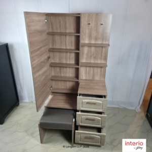 Godrej Interio UPMODS Dresser with Stool (Sonoma Oak Body, Sonoma Oak Drawer) - Image 5