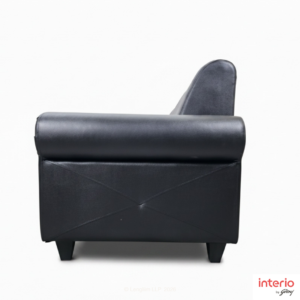 Godrej Interio Supreme 3 Seater Sofa Synthetic Leather (Black) - Image 6