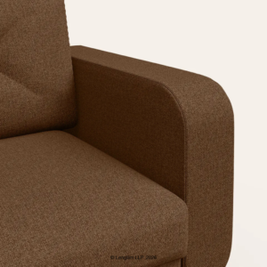 Godrej Interio Zompy Advance 2 Seater Fabric Sofa (Dark Brown) - Image 4