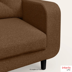 Godrej Interio Zompy Advance 3 Seater Fabric Sofa (Dark Brown) - Image 4