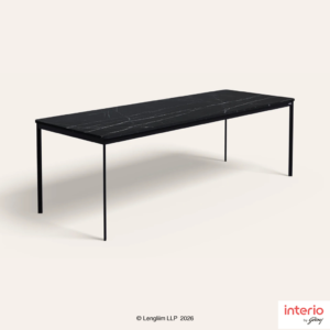 Godrej Interio Franky 8 Seater Dining Table (Black)