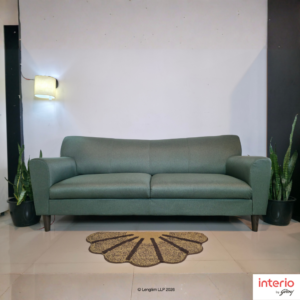 Godrej Interio Bevelark 3 Seater Fabric Sofa (Green) - Image 6