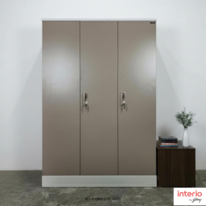 Godrej Interio Slimline 3 Door Steel Almirah (Drawer, Portabella) - Image 1