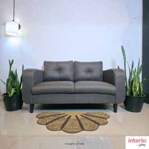 Godrej Interio Zompy Advance 2 Seater Fabric Sofa (Dark Brown)