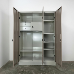 Godrej Interio Slimline 3 Door Steel Almirah (Drawer, Portabella) - Image 2
