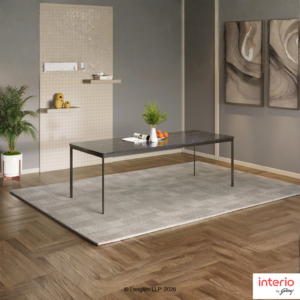 Godrej Interio Franky 8 Seater Dining Table (Black) - Image 2