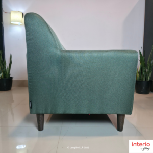 Godrej Interio Bevelark 3 Seater Fabric Sofa (Green) - Image 9