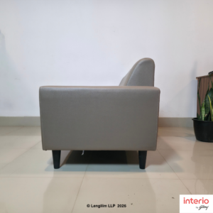 Godrej Interio Legend 3 Seater Sofa (Synthetic Leather, Cream) - Image 7