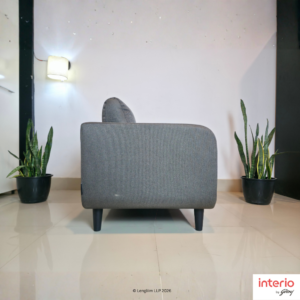 Godrej Interio Zompy Advance 2 Seater Fabric Sofa (Dark Brown) - Image 4