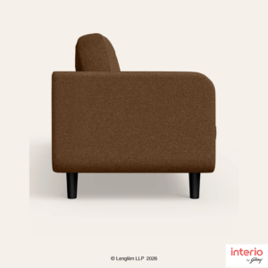Godrej Interio Zompy Advance 3 Seater Fabric Sofa (Dark Brown) - Image 3