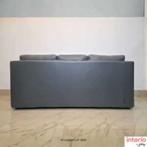 Godrej Interio Greta 3 Seater Synthetic Leather Sofa (Nimbus Grey) - Image 3
