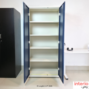 Godrej Interio Storwel Aura 2 Door 4 Shelves Steel Almirah (Denim Blue) - Image 4